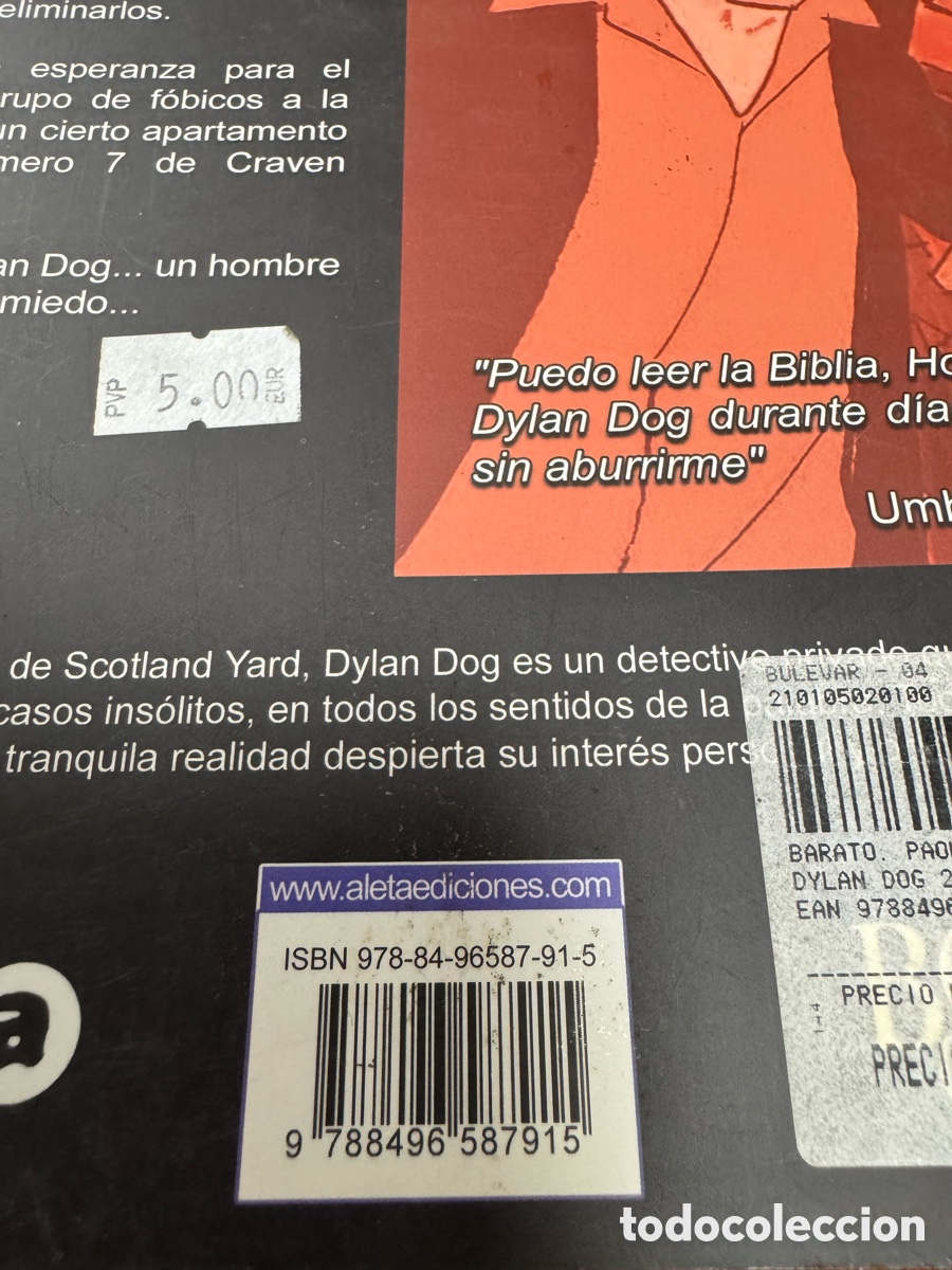 C&oacute;mics: Dylan dog aleta ediciones fobia 27 - Foto 3