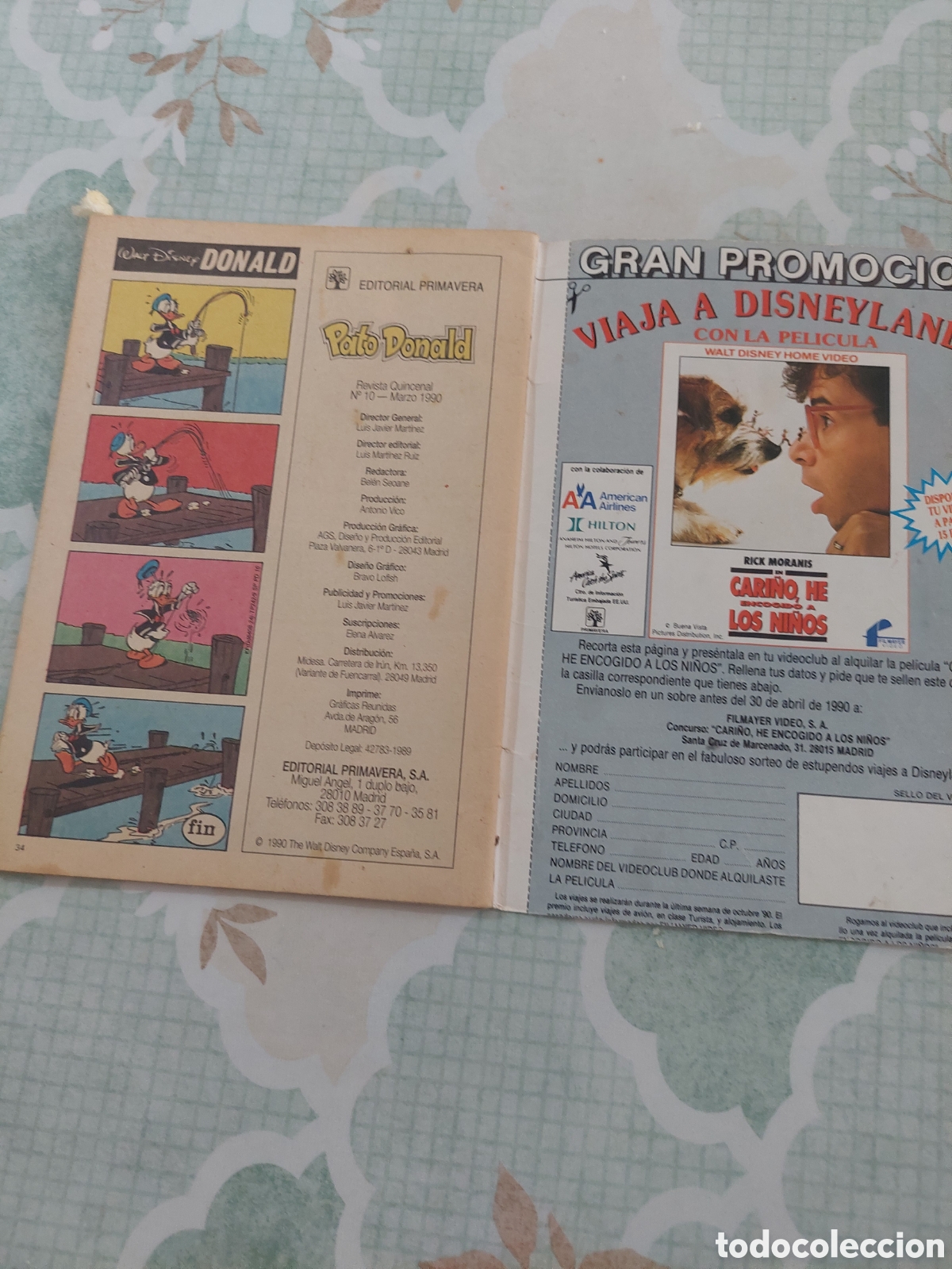 C&oacute;mics: 1990 PATO DONALD EDICI&Oacute;N PRIMAVERA N&Uacute;MERO 10. - Foto 3