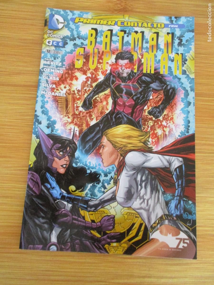 C&oacute;mics: DC, COMICS- BATMAN SUPERMAN . N&ordm;. 12- PRIMER CONTACTO, FINAL- eCC. - Foto 1