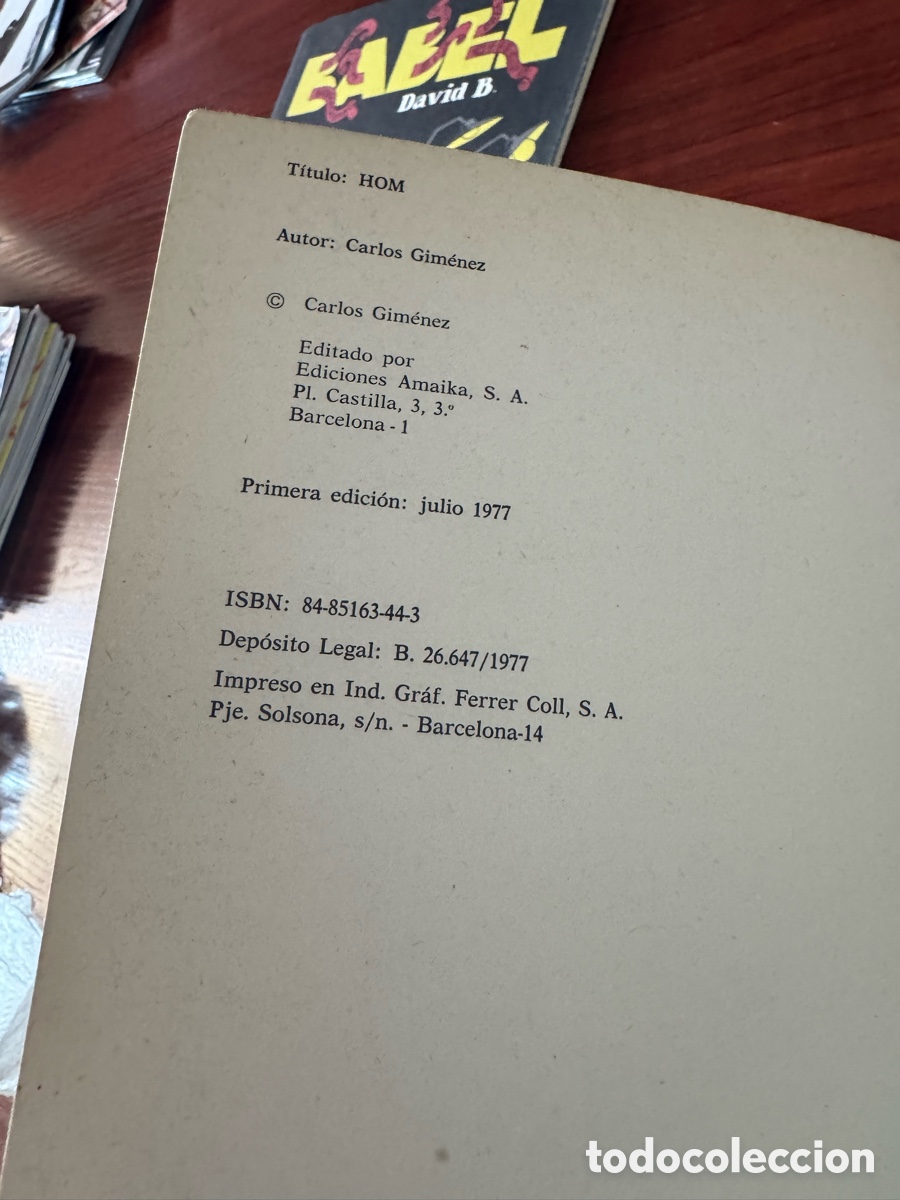 C&oacute;mics: C&ograve;mic Hom Carlos Gim&eacute;nez ediciones amaika 1977 - Foto 2