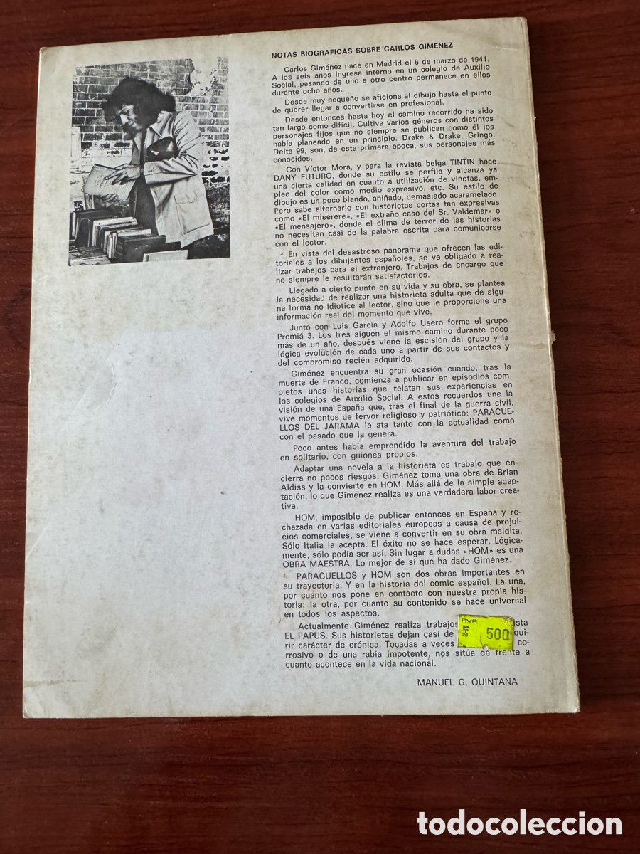 C&oacute;mics: C&ograve;mic Hom Carlos Gim&eacute;nez ediciones amaika 1977 - Foto 5
