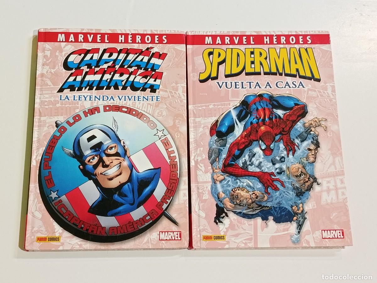 C&oacute;mics: Lote Marvel H&eacute;roes Spiderman y Capit&aacute;n Am&eacute;rica - Foto 1