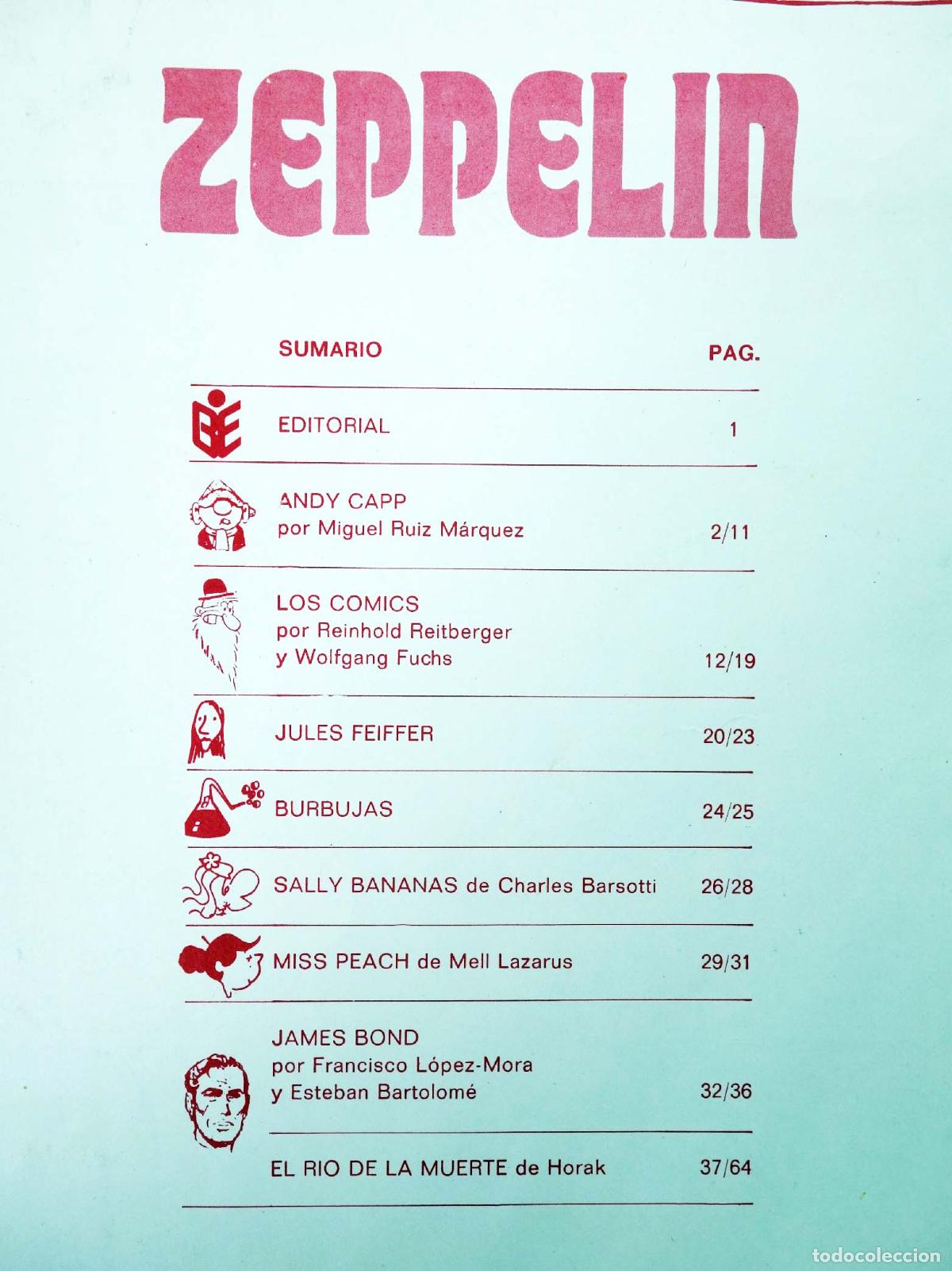 C&oacute;mics: ZEPPELIN. REVISTA MENSUAL DEL COMIC 2 (Vvaa) Buru Lan, 1973 - Foto 3