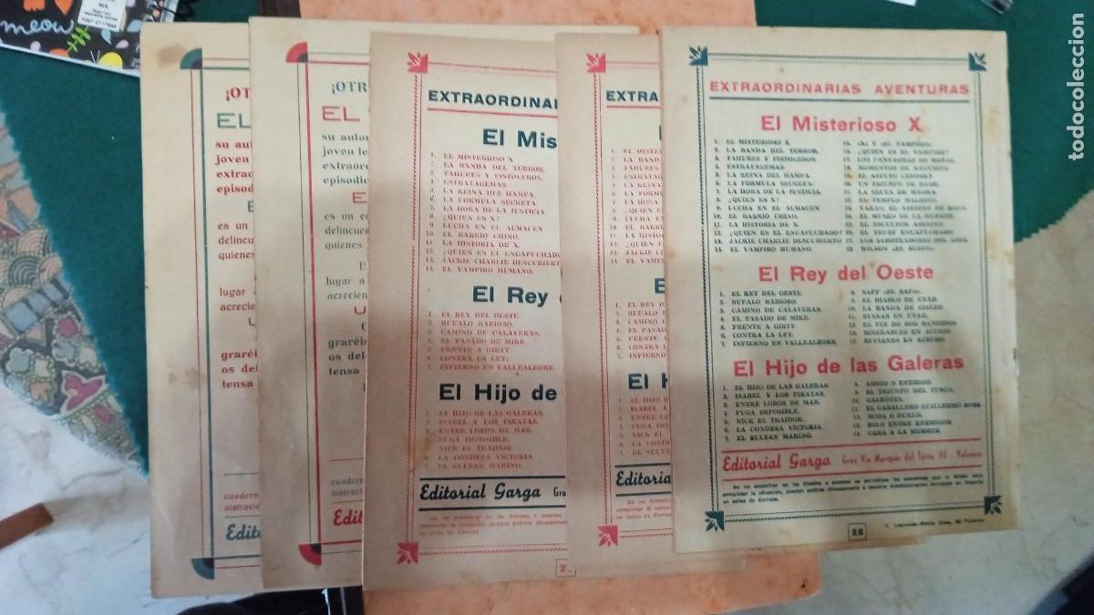 C&oacute;mics: El misterioso X, 5 numeros Bolsa JJ - Foto 3