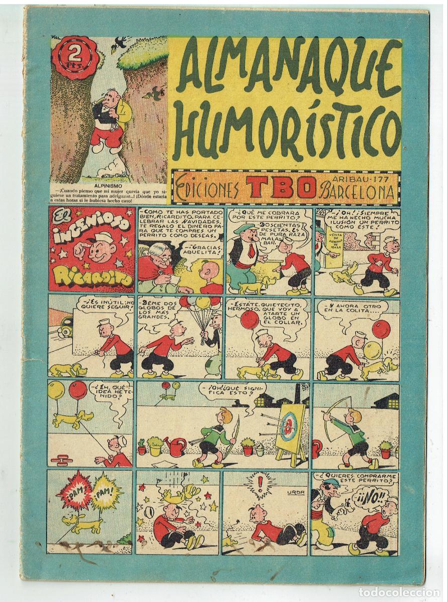 C&oacute;mics: ALMANAQUE HUMORISTICO. EDICIONES TBO. PARA 1952. (P/D44) - Foto 1