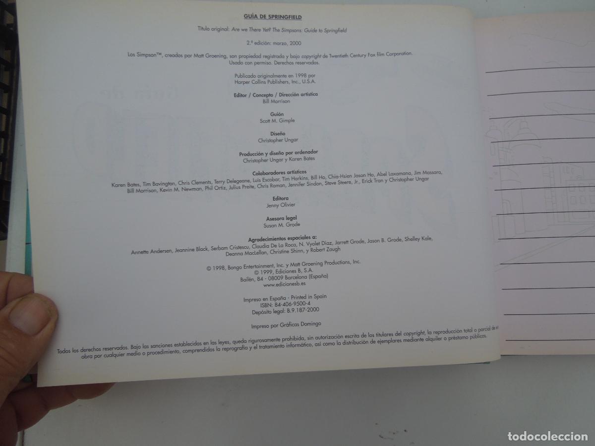 C&oacute;mics: LOS SIMPSON - GUIA DE SPRINGFIELD -MATT GROENINGS- 2&ordf; EDIC 2000 - Foto 3
