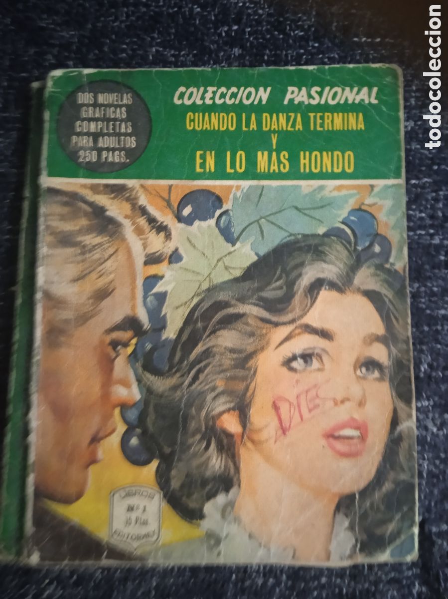 C&oacute;mics: Colecci&oacute;n pasional cuando la danza termina - en lo mas hondo - Ed. Editormex - NOVELA GRAFICA