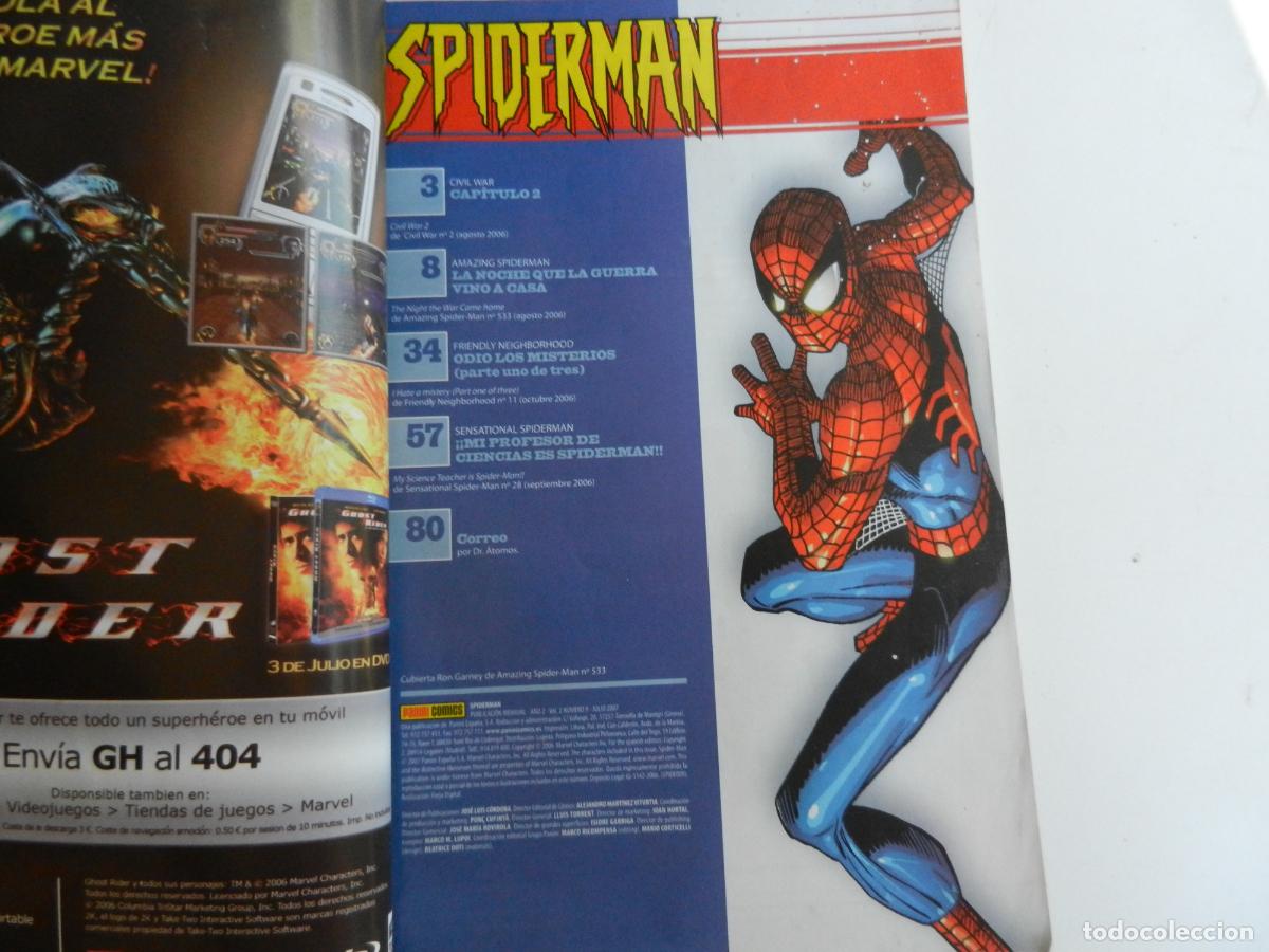 C&oacute;mics: SPIDERMAN - CIVIL WAR N&ordm; 9 MARVEL PANINI 2007 - Foto 2