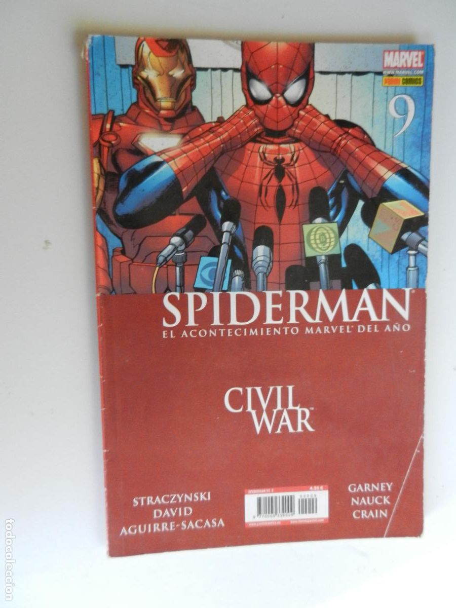 C&oacute;mics: SPIDERMAN - CIVIL WAR N&ordm; 9 MARVEL PANINI 2007 - Foto 1