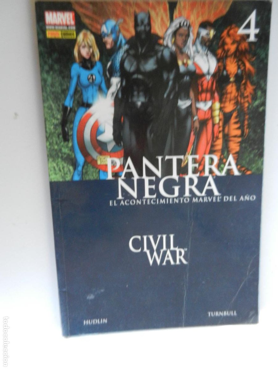 C&oacute;mics: PANTERA NEGRA N&ordm; 4- CIVIL WAR - MARVEL PANINI - Foto 1