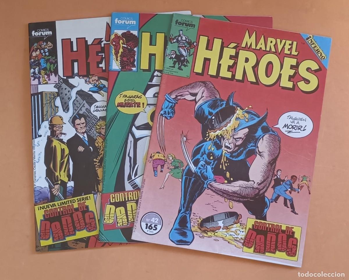 C&oacute;mics: Marvel Heroes (control de da&ntilde;os) 39 40 42