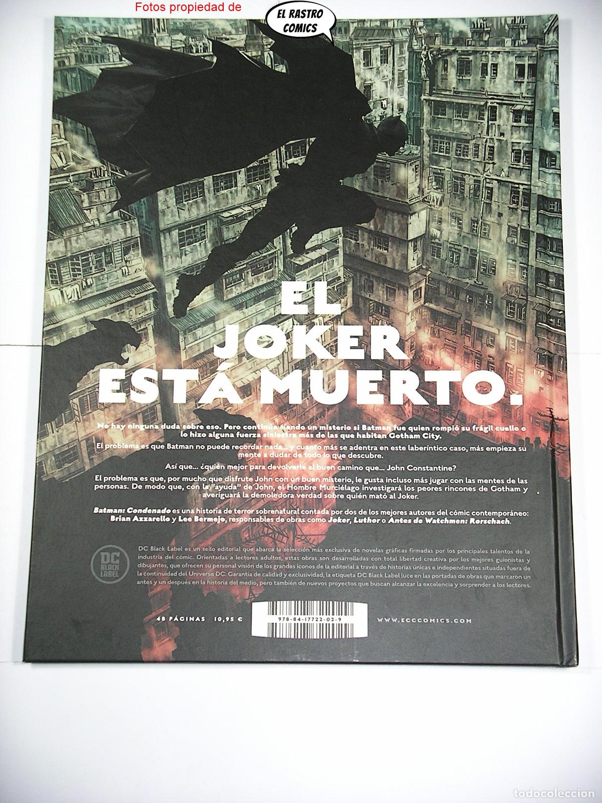 C&oacute;mics: Batman, Condenado, libro uno, Brian Azzarello, Lee Bermejo, ed ECC DC - Foto 3