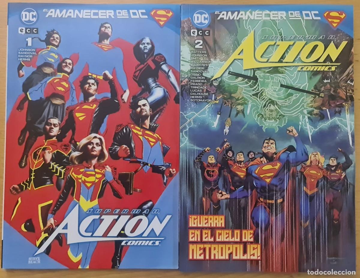 C&oacute;mics: ACTION COMICS 1 Y 2. AMANECER DE DC. ECC - Foto 1