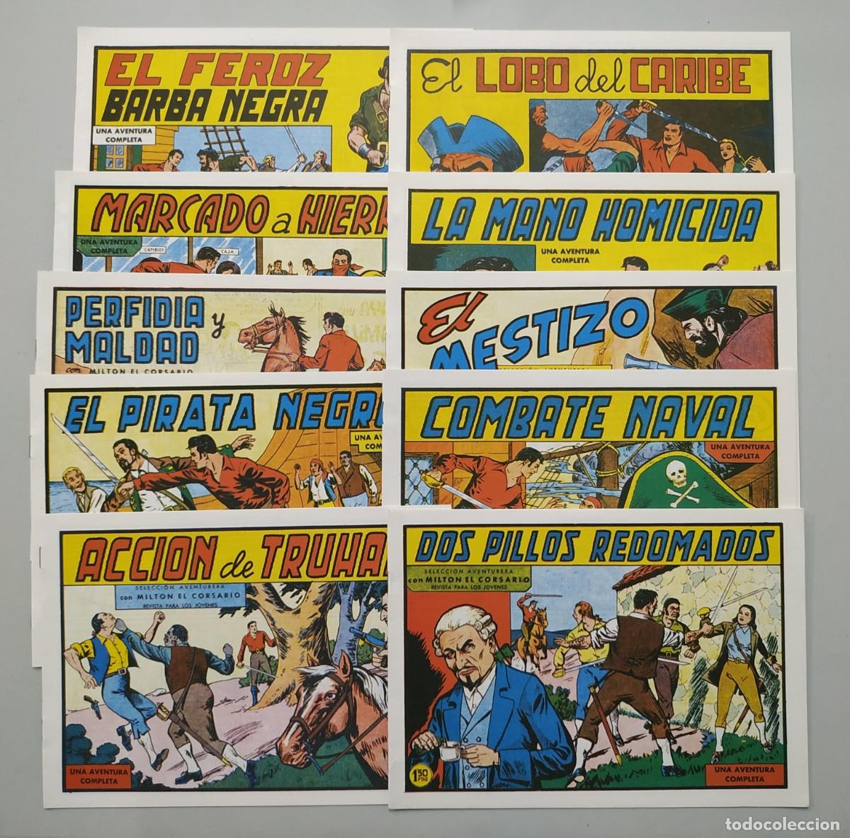 C&oacute;mics: COMIC TEBEO LOTE MILTON EL CORSARIO - FACSIMIL - Foto 1