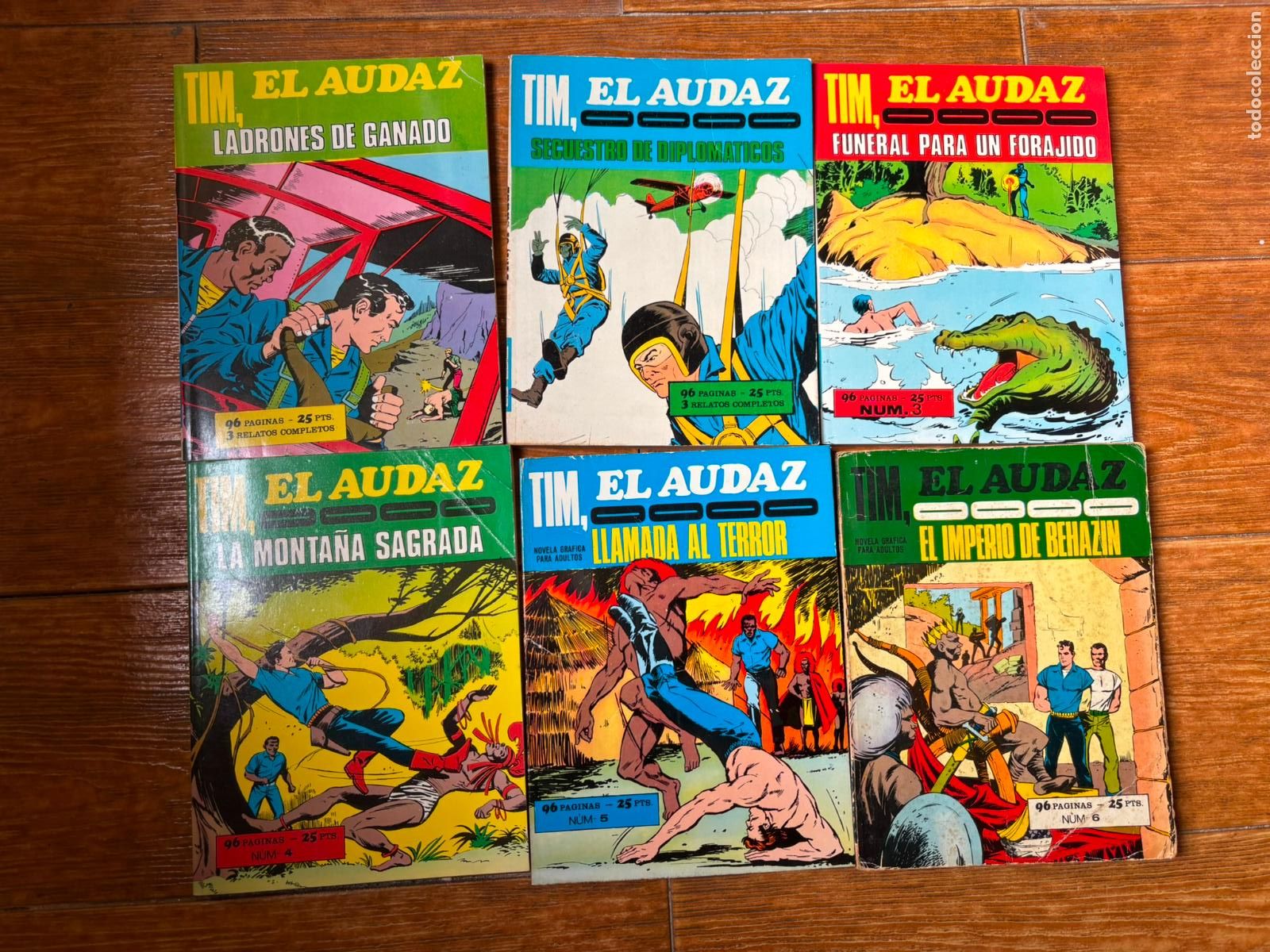 C&oacute;mics: TIM EL AUDAZ COLECCION COMPLETA 6 NUMEROS EDITORIAL EUREDIT 1970 - Foto 1