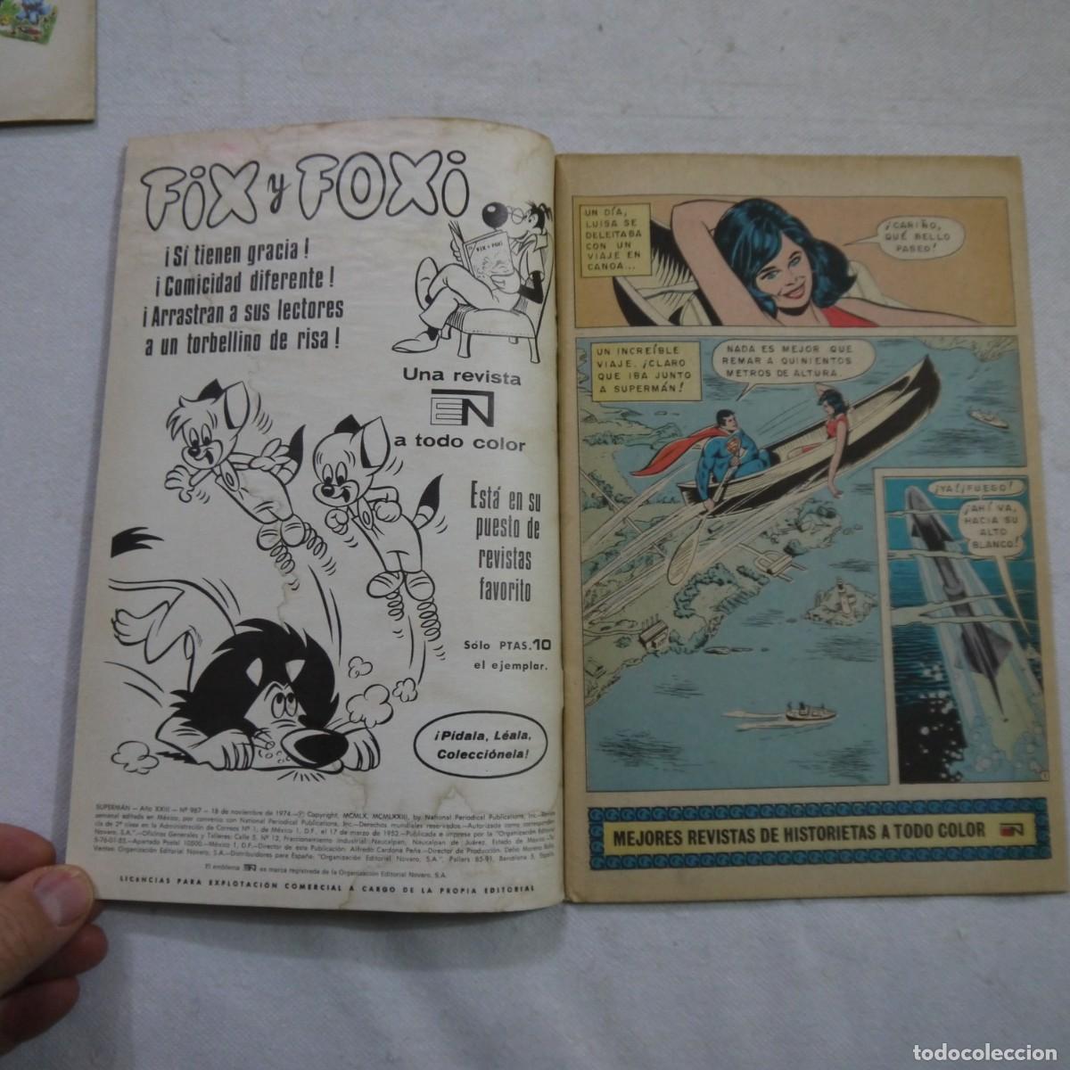C&oacute;mics: SUPERMAN / BATMAN LOTE DE 4 C&Oacute;MICS - EDITORIAL NOVARO - 1974 - Foto 8