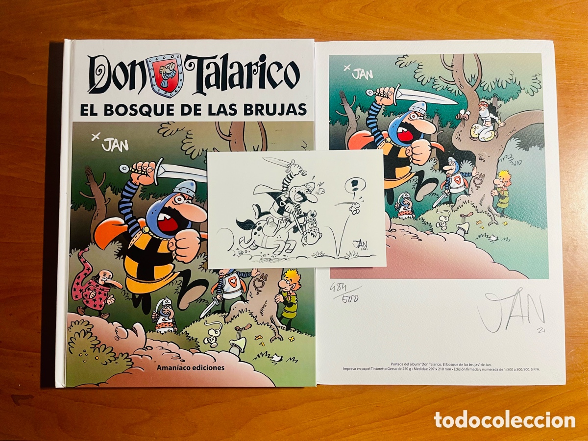 C&oacute;mics: DON TALARICO EL BOSQUE DE LAS BRUJAS, (AMANIACO EDICIONES), CON POSTAL Y L&Aacute;MINA FIRMADA!!! - Foto 1