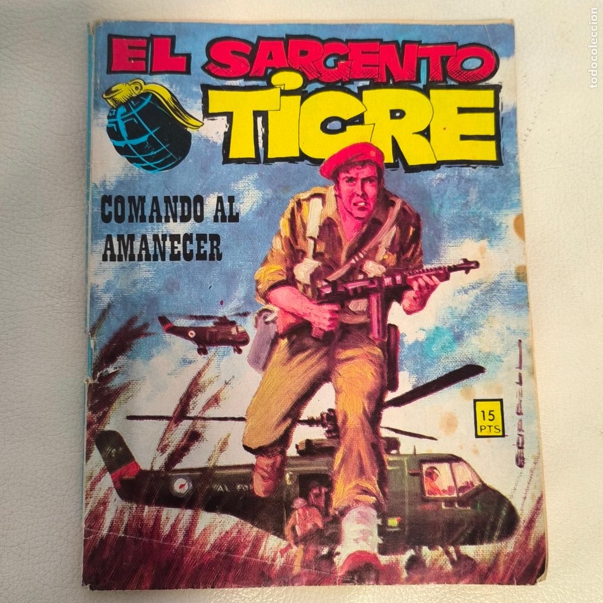 C&oacute;mics: EL SARGENTO TIGRE N&ordm; 23 : COMANDO AL AMANECER ( VILMAR 1972.) - Foto 1