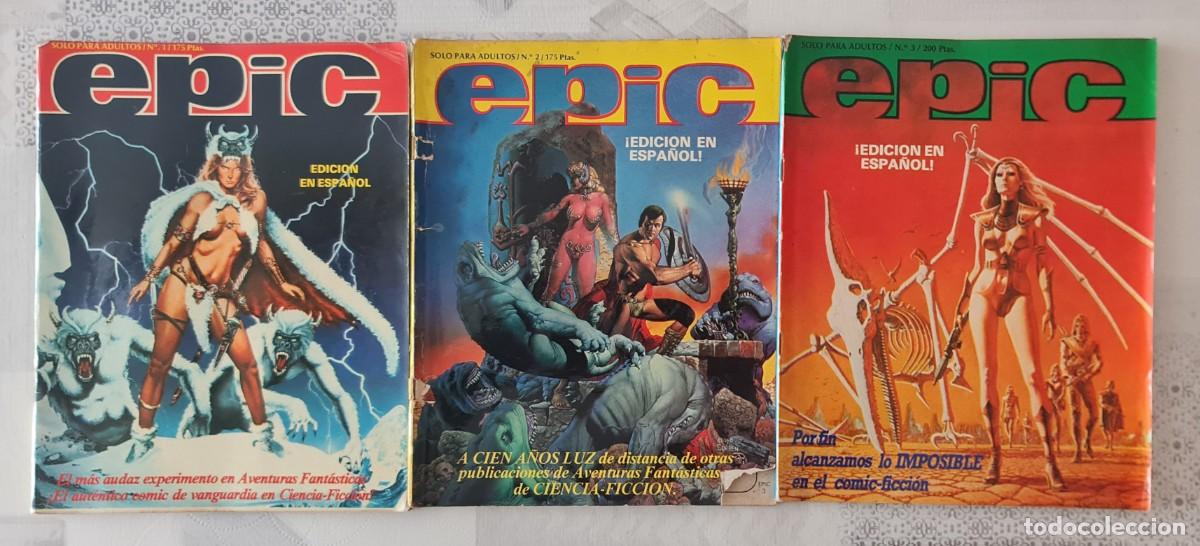 C&oacute;mics: EPIC. Colecci&oacute;n completa de 3 numeros. Distrinovel 1982 - Foto 1