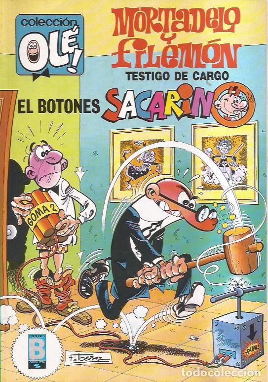 C&oacute;mics: C&Oacute;MIC MORTADELO Y FILEM&Oacute;N TESTIGO DE CARGO EL BOTONES SACARINO EDIC. B - Foto 1