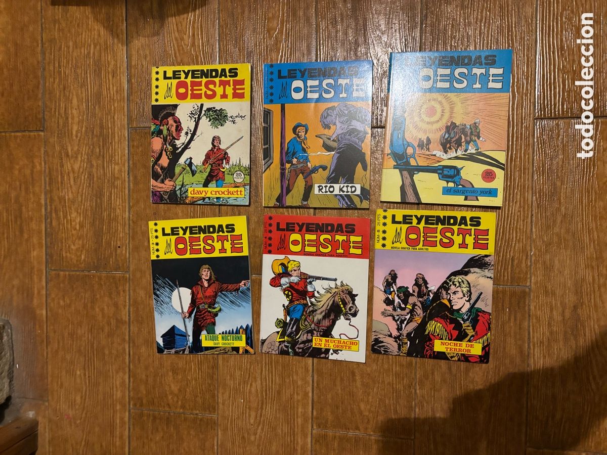 C&oacute;mics: LEYENDAS DEL OESTE COLECCION COMPLETA EUREDIT 1969 6 EJEMPLARES - Foto 1