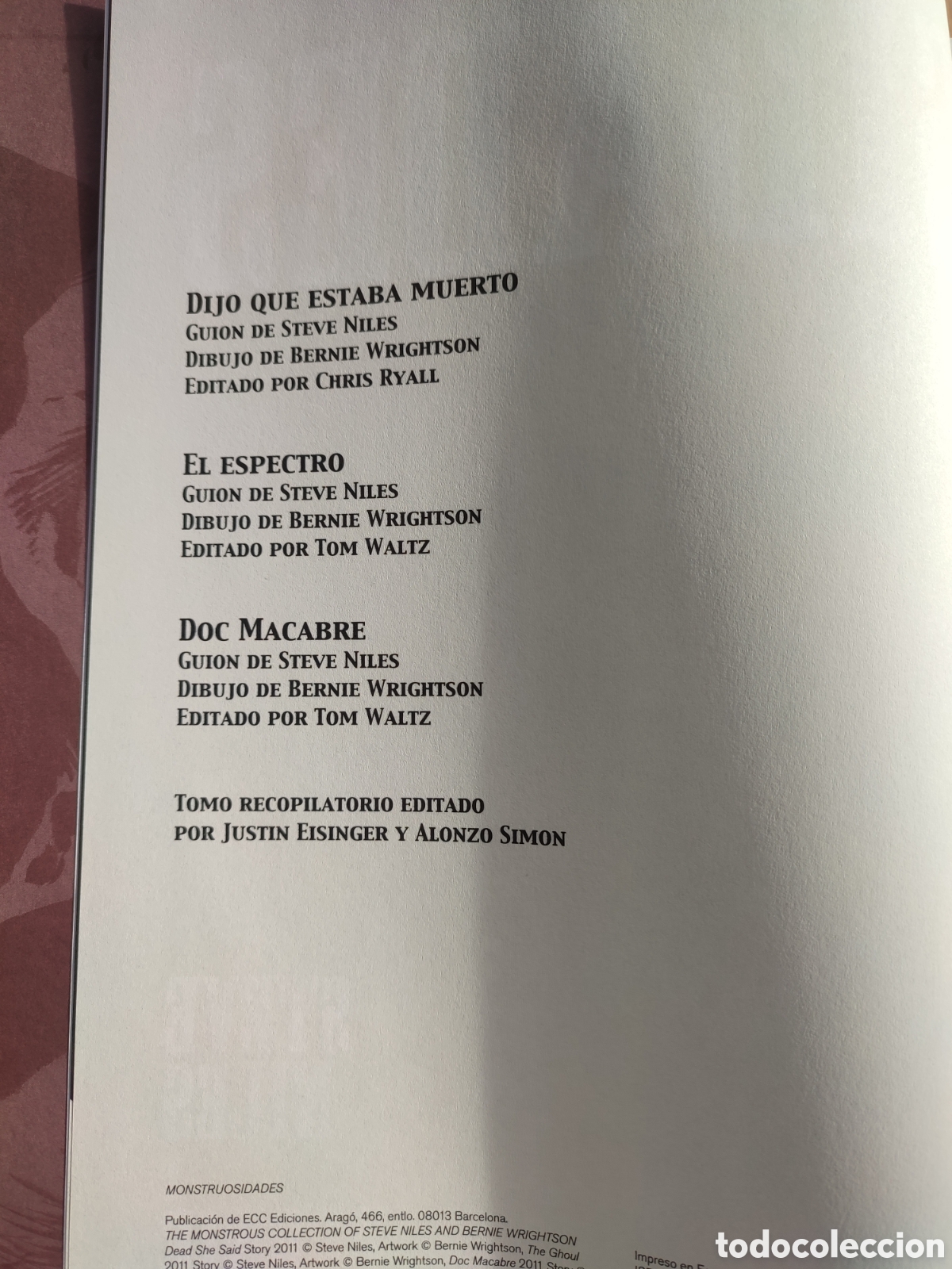 C&oacute;mics: Monstruosidades. Steve Niles-Bernie Wrightson. Ecc gran formato - Foto 2