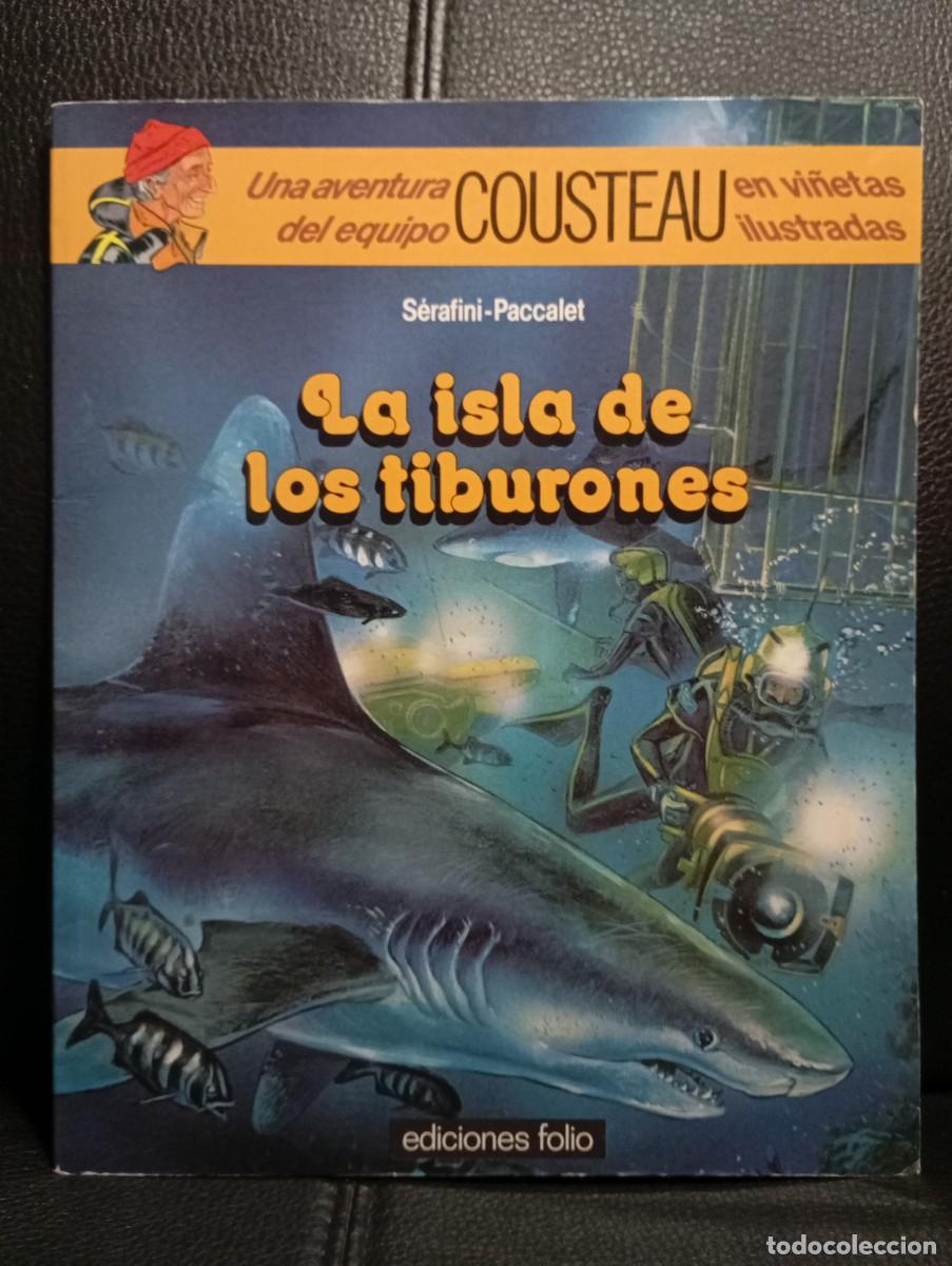 C&oacute;mics: COUSTEAU - LA ISLA DE LOS TIBURONES - COMIC - 1995 - EDICIONES FOLIO - Foto 1