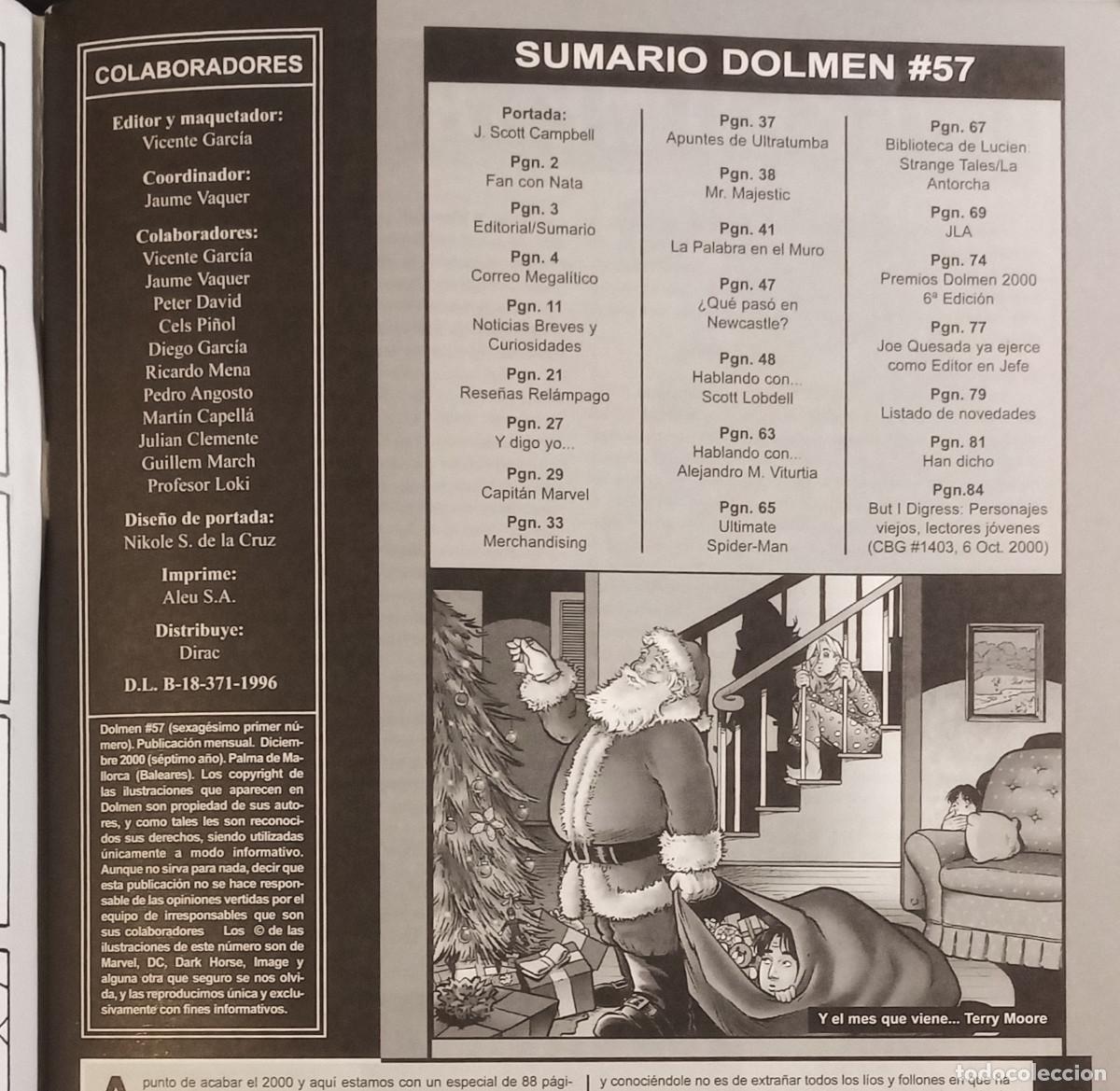 C&oacute;mics: REVISTA SOBRE C&Oacute;MICS DOLMEN N&ordm; 57 - DICIEMBRE 2000 - Foto 3