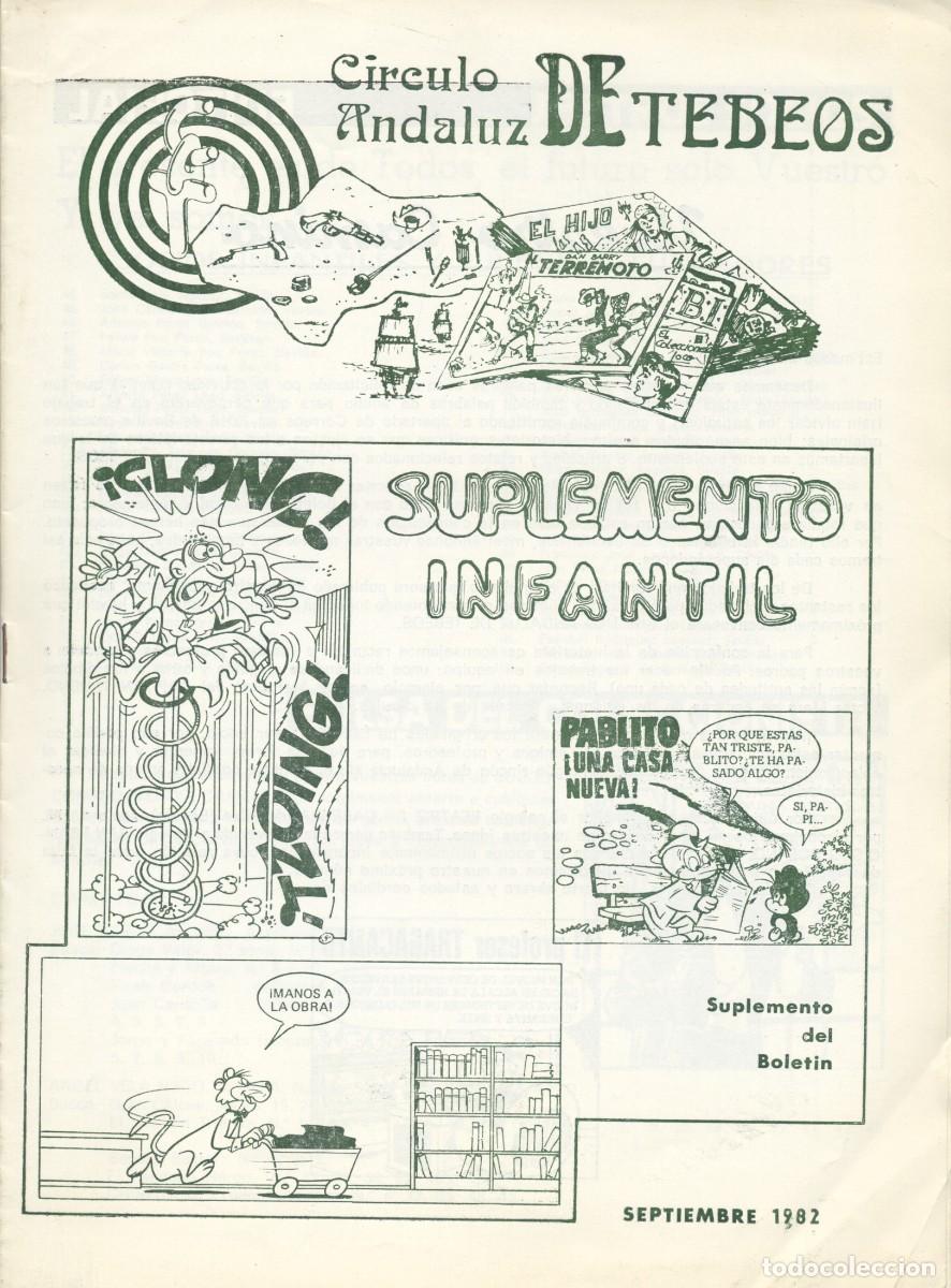 C&oacute;mics: CIRCULO ANDALUZ DE TEBEOS. SUPLEMENTO INFANTIL. SEPTIEMBRE, 1982 - Foto 1