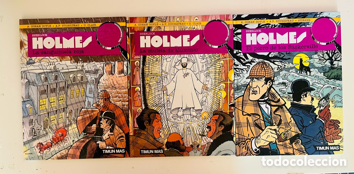 C&oacute;mics: COLECCI&Oacute;N SHERLOCK HOLMES, 3 TOMOS COMPLETA, (TIMUN M&Aacute;S) - Foto 1