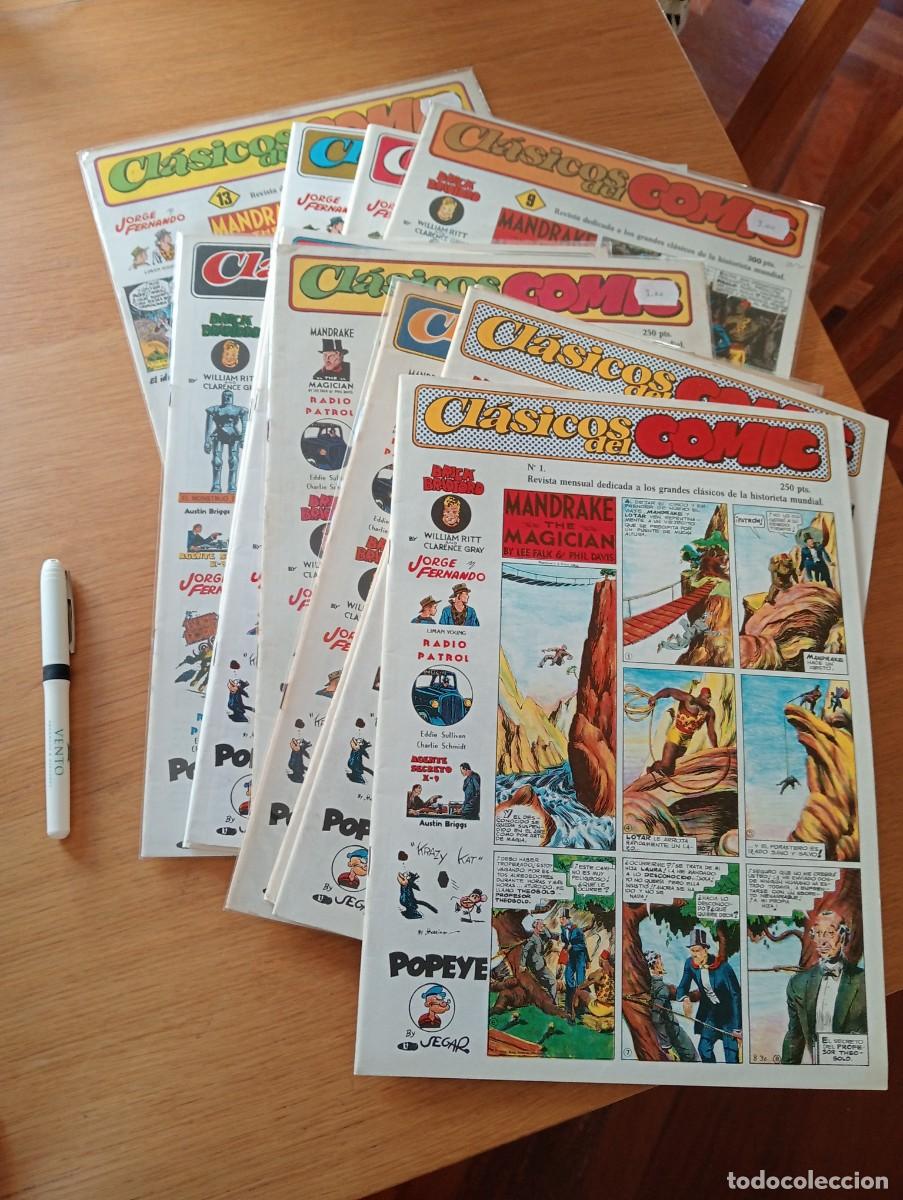 C&oacute;mics: COMPLETA. GRAN FORMATO. CL&Aacute;SICOS DEL C&Oacute;MIC. 13 EJEMPLARES. GRAPA. ED. COMPLOT. 1988. - Foto 1