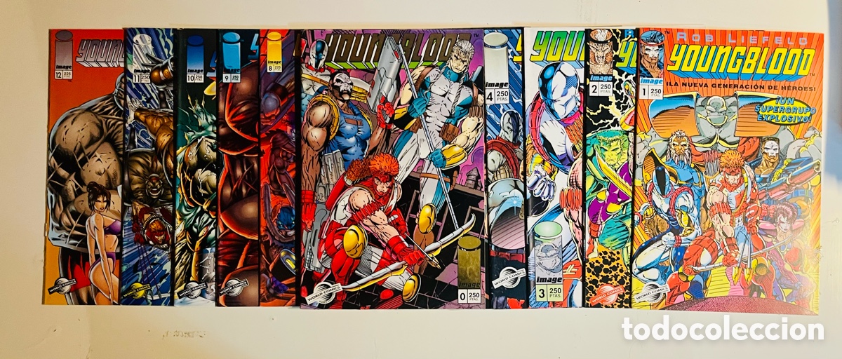 C&oacute;mics: YOUNGBLOOD, ROB LIEFELD, 14 N&Uacute;MEROS COMPLETA, (WORLD COMICS) - Foto 1