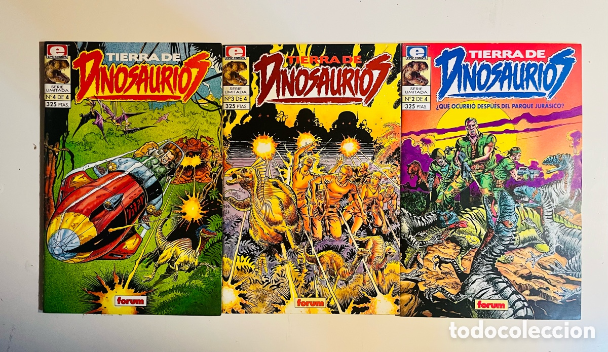 C&oacute;mics: COLECCI&Oacute;N TIERRA DE DINOSAURIOS, 3 EJEMPLARES DE 4, (EPIC COMICS/FORUM) - Foto 1