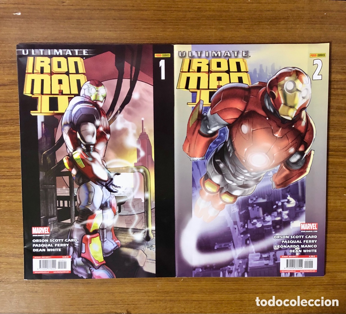 C&oacute;mics: IRON MAN,ULTIMATE,2 EJEMPLARES,(PANINI-MARVEL) - Foto 1