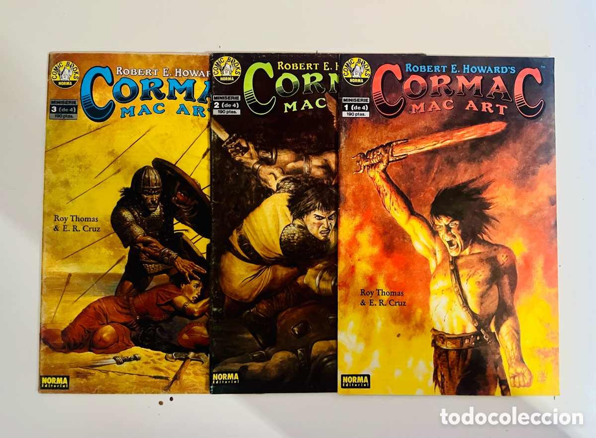 C&oacute;mics: CORMAC MAC ART, ROBERT E HOWARDS, 3 EJEMPLARES DE 4, (NORMA EDITORIAL) - Foto 1