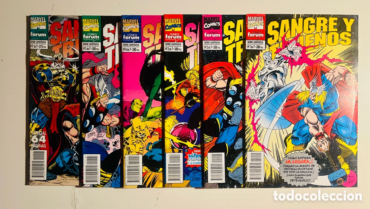 C&oacute;mics: COLECCI&Oacute;N SANGRE Y TRUENOS, 7 N&Uacute;MEROS COMPLETA, (MARVEL COMICS F&Oacute;RUM) - Foto 1