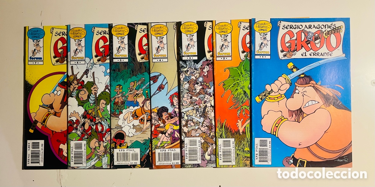 C&oacute;mics: COLECCI&Oacute;N GROO EL ERRANTE, SERGIO ARAGON&Eacute;S, 7 EJEMPLARES DE 24, (F&Oacute;RUM COMICS) - Foto 1