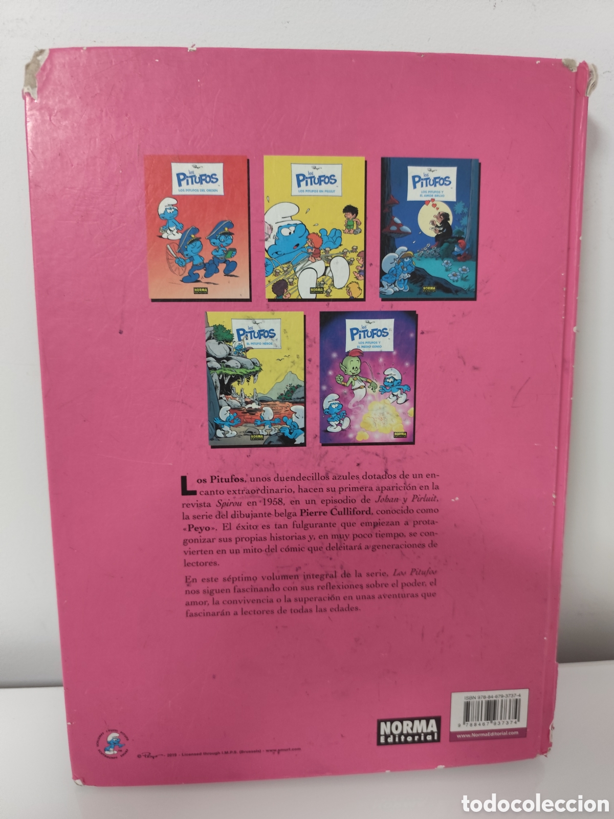 C&oacute;mics: C&oacute;mics. LOS PITUFOS. INTEGRAL 7 - Peyo (Carton&eacute;) EXTERIORMENTE DA&Ntilde;ADO - Foto 2