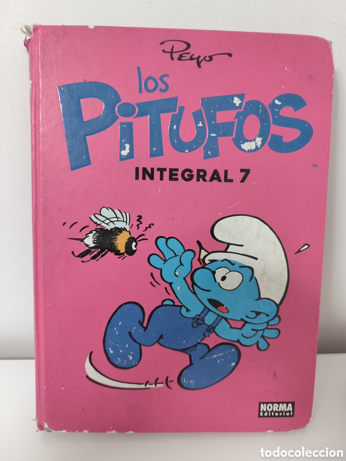 C&oacute;mics: C&oacute;mics. LOS PITUFOS. INTEGRAL 7 - Peyo (Carton&eacute;) EXTERIORMENTE DA&Ntilde;ADO - Foto 1