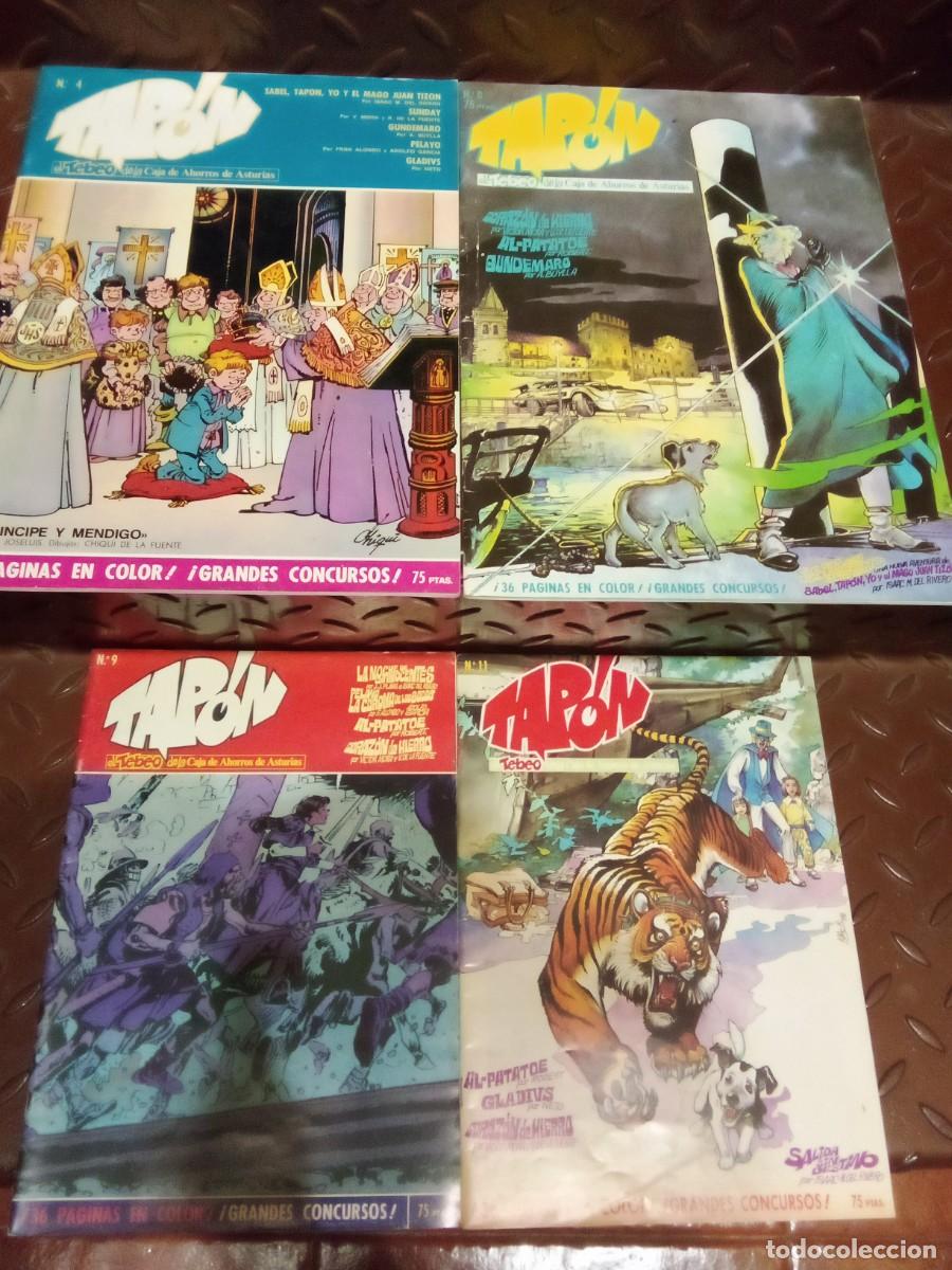 C&oacute;mics: LOTE TAPON NUMEROS 4 8 9 11, EL TEBEO DE LA CAJA DE AHORROS DE ASTURIAS, 1989