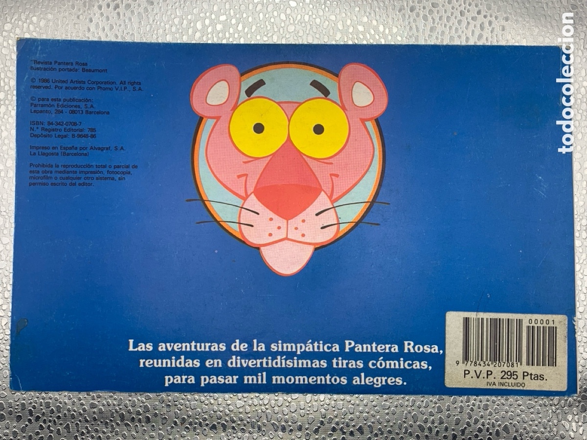 C&oacute;mics: La Pantera Rosa Comics. N&ordm; 1. Editorial Parram&oacute;n. 1986 - Foto 3
