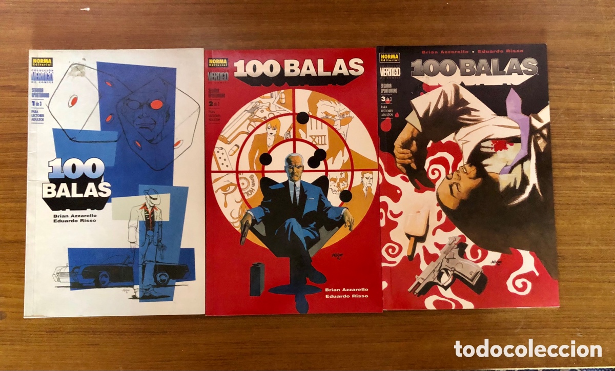 C&oacute;mics: 100 BALAS,COMPLETA 3 EJEMPLARES,(COLECCI&Oacute;N V&Eacute;RTIGO-NORMA EDITORIAL) - Foto 1