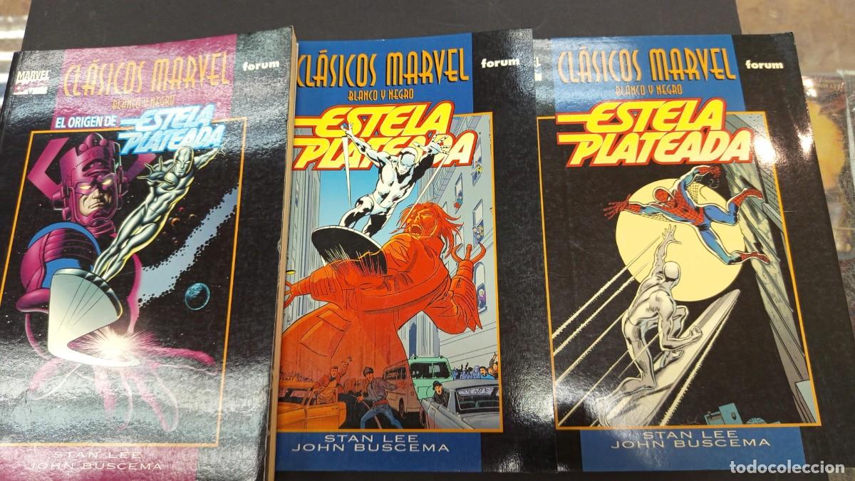 C&oacute;mics: CLASICOS MARVEL B/N - ESTELA PLATEADA - 3 TOMOS COMPLETA - Foto 1
