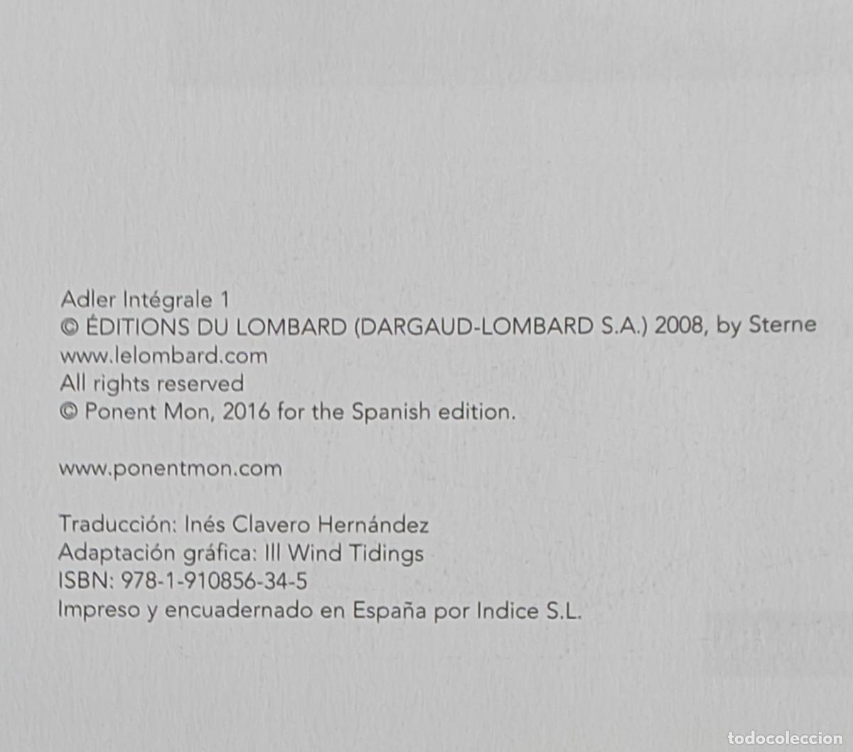 C&oacute;mics: ADLER (de Ren&eacute; Sterne), Integral #1 - Editorial Ponent Mon (2016) - Foto 4