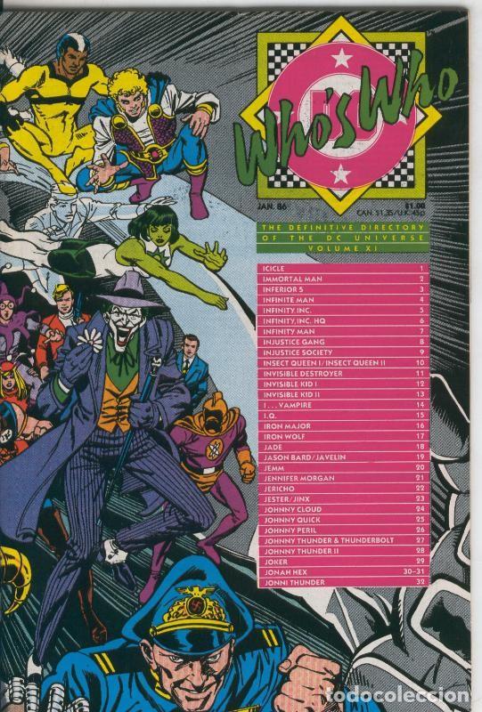 C&oacute;mics: Who&acute;s Who volumen 11 de enero 1986 - Varios