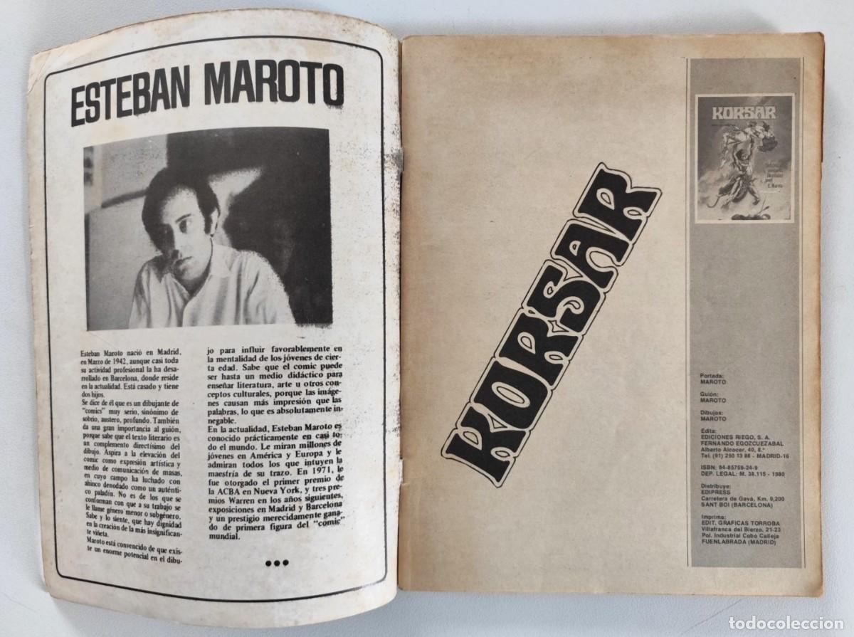 C&oacute;mics: KORSAR (ESTEBAN MAROTO) ~ Riego Ediciones (1980) - Foto 2