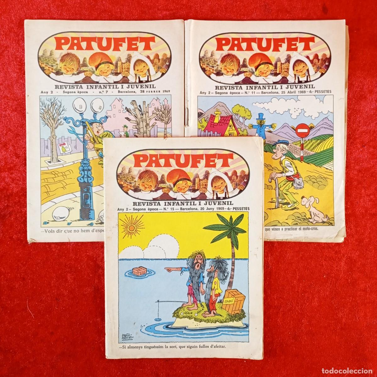 Fumetti: PATUFET - REVISTA INFANTIL Y JUVENIL - LOTE 3 REVISTAS - N&Uacute;MEROS 7, 11, 15 - 1969 - BAGU&Ntilde;A / 2762