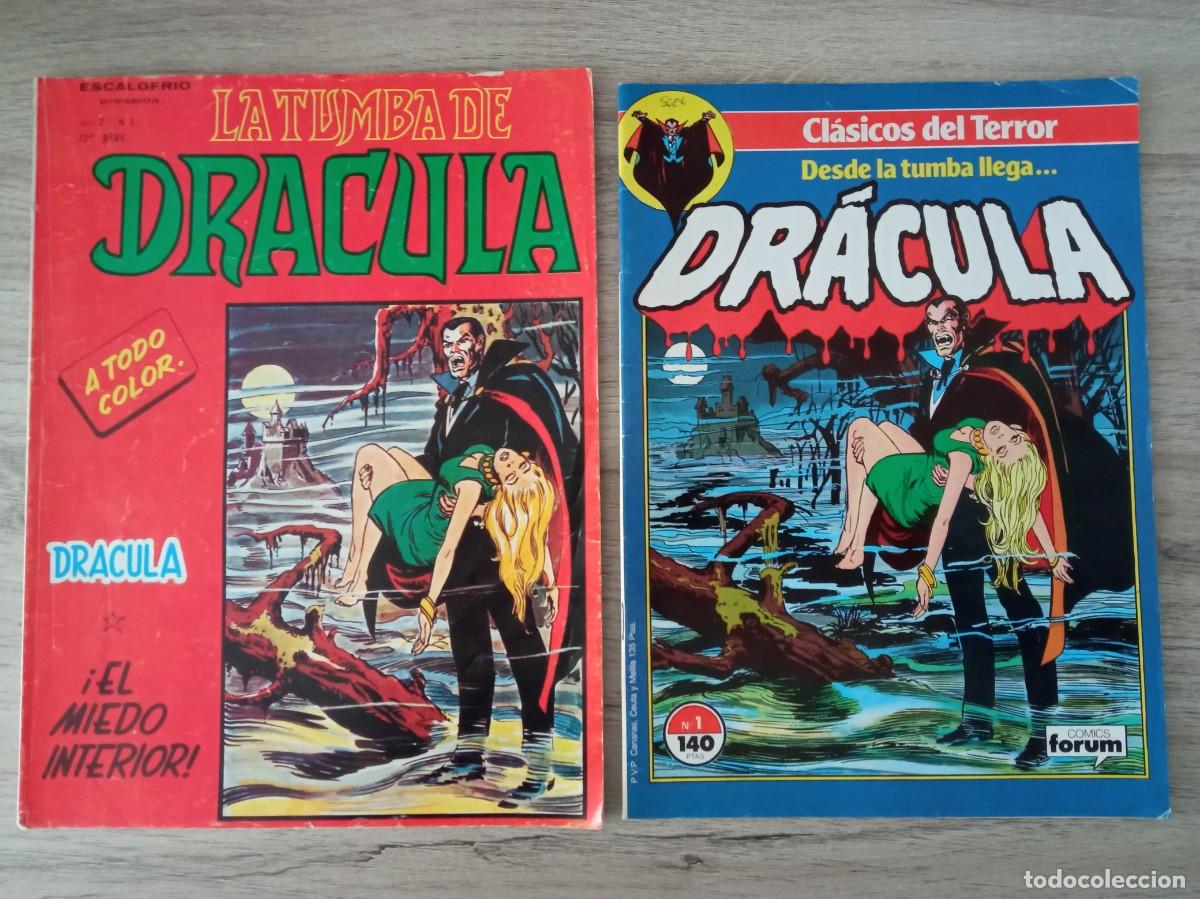 C&oacute;mics: DR&Aacute;CULA, DOS TEBEOS CON LA MISMA ILUSTRACI&Oacute;N EN PORTADA, LOS DOS N&ordm; 1 - Foto 1