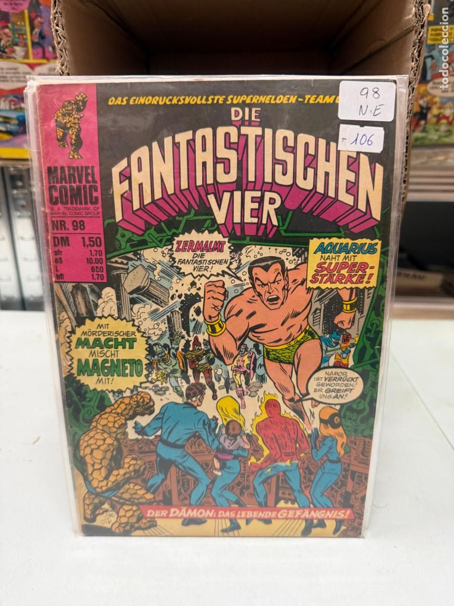 C&oacute;mics: LOS 4 FANTASTICOS MARVEL COMICS NUMERO 98 EN ALEMAN