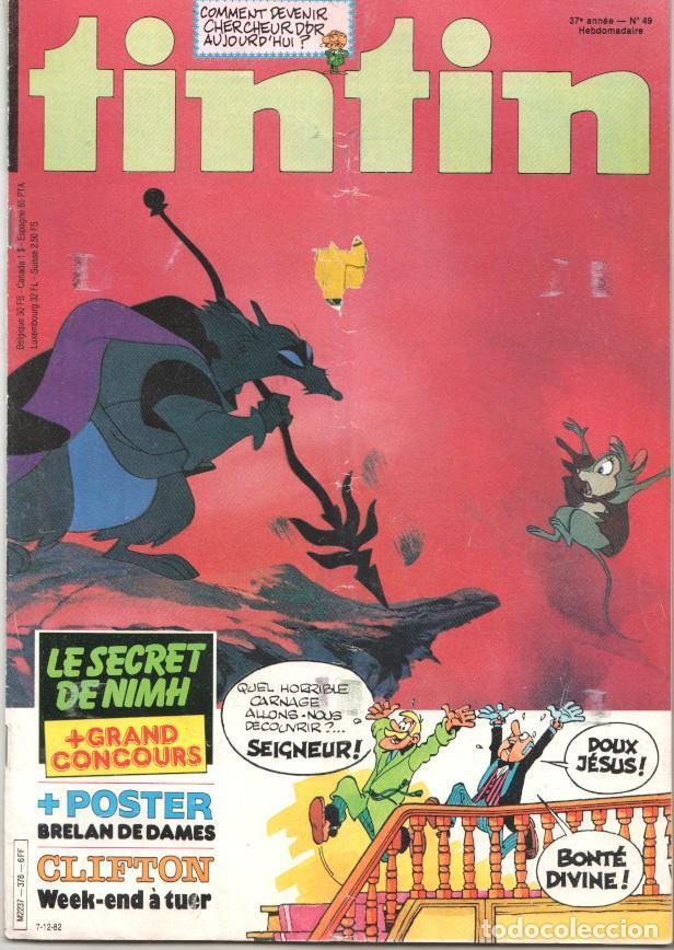 C&oacute;mics: Revista Tintin num 49, a&ntilde;o 37, 7/12/82: Poster Brelan de Dames - varios